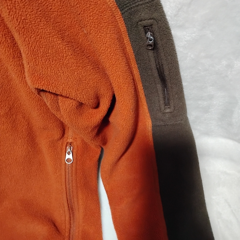 Mountain Equipment Co-op Brown Orange Men's Fleece Jacket Size M - Picture 6 of 6
